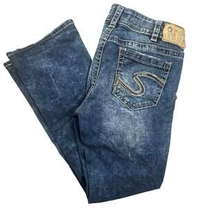 Silver Jeans Co. Suki Mid Slim Bootcut Fluid Denim Dark Wash